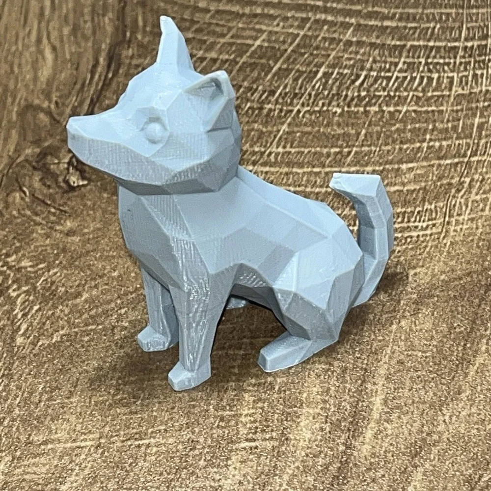 Poly‎ 3D Print Toy Fidget Statue Figurine Dog Sitting